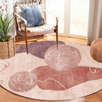 Colorblock striped rug Polyester Modernism rug Washable Non-slip Pet-friendly rug for the living room