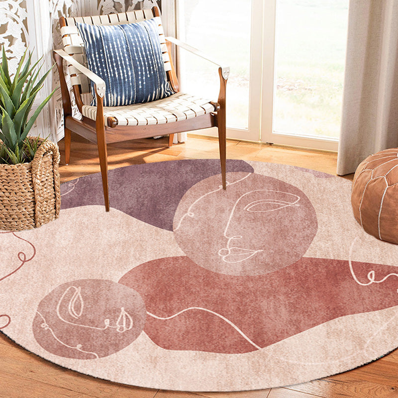 Colorblock striped rug Polyester Modernism rug Washable Non-slip Pet-friendly rug for the living room