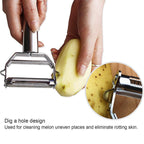 Ultra-sharp stainless steel multifunctional vegetable peeler & julienne cutter