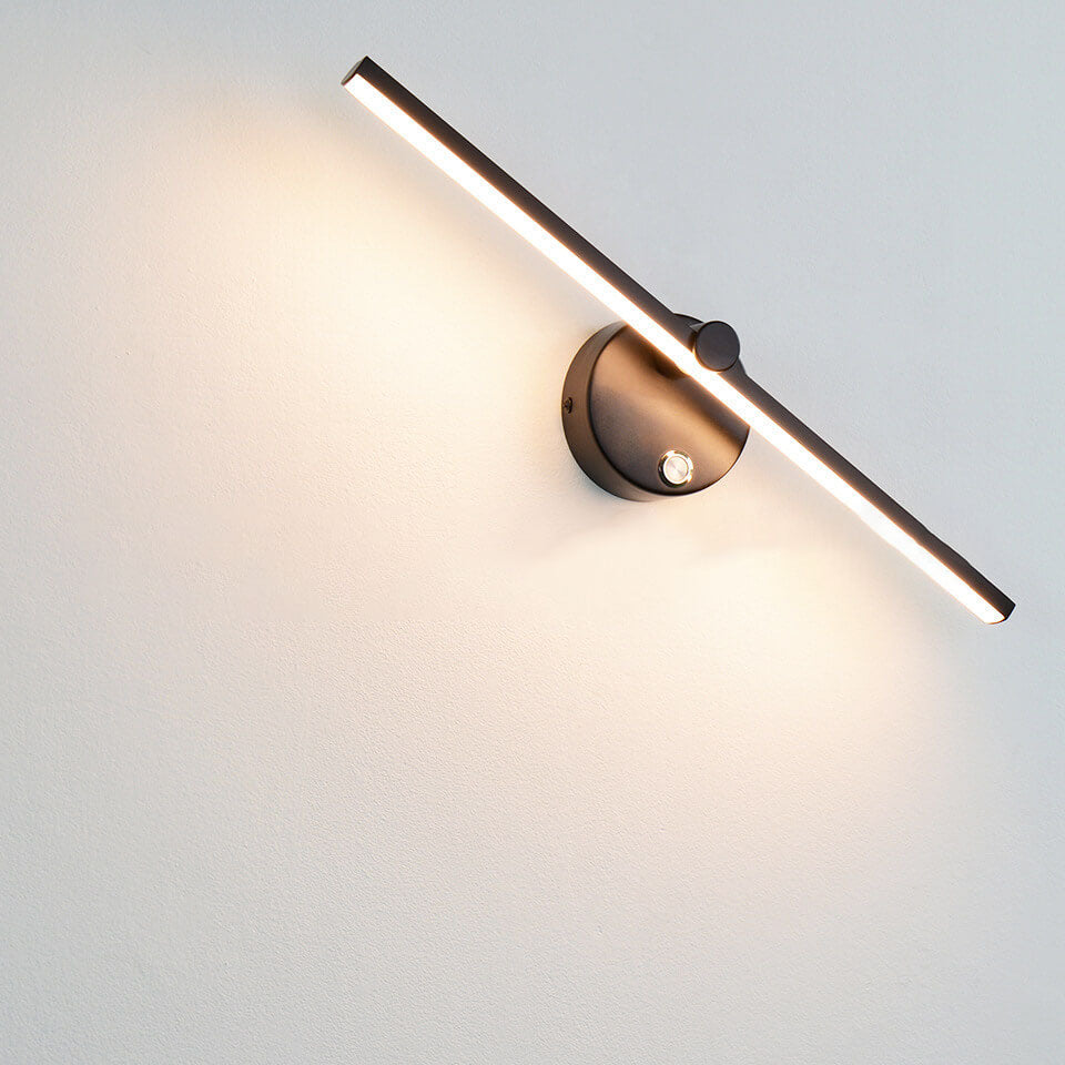 Nordic Minimalist Aluminium Long Bar Switch LED Mirror Wall Light Lamp | Vinantica