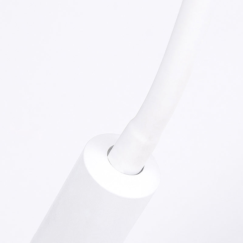 Adjustable Cylinder Reading Wall Light Contemporary Silicone and Metal LED Black/White Sconce Lamp