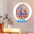 Cartoon Big O Wall Light with Couple Acrylic Sconce Light for Child Bedroom Restaurant