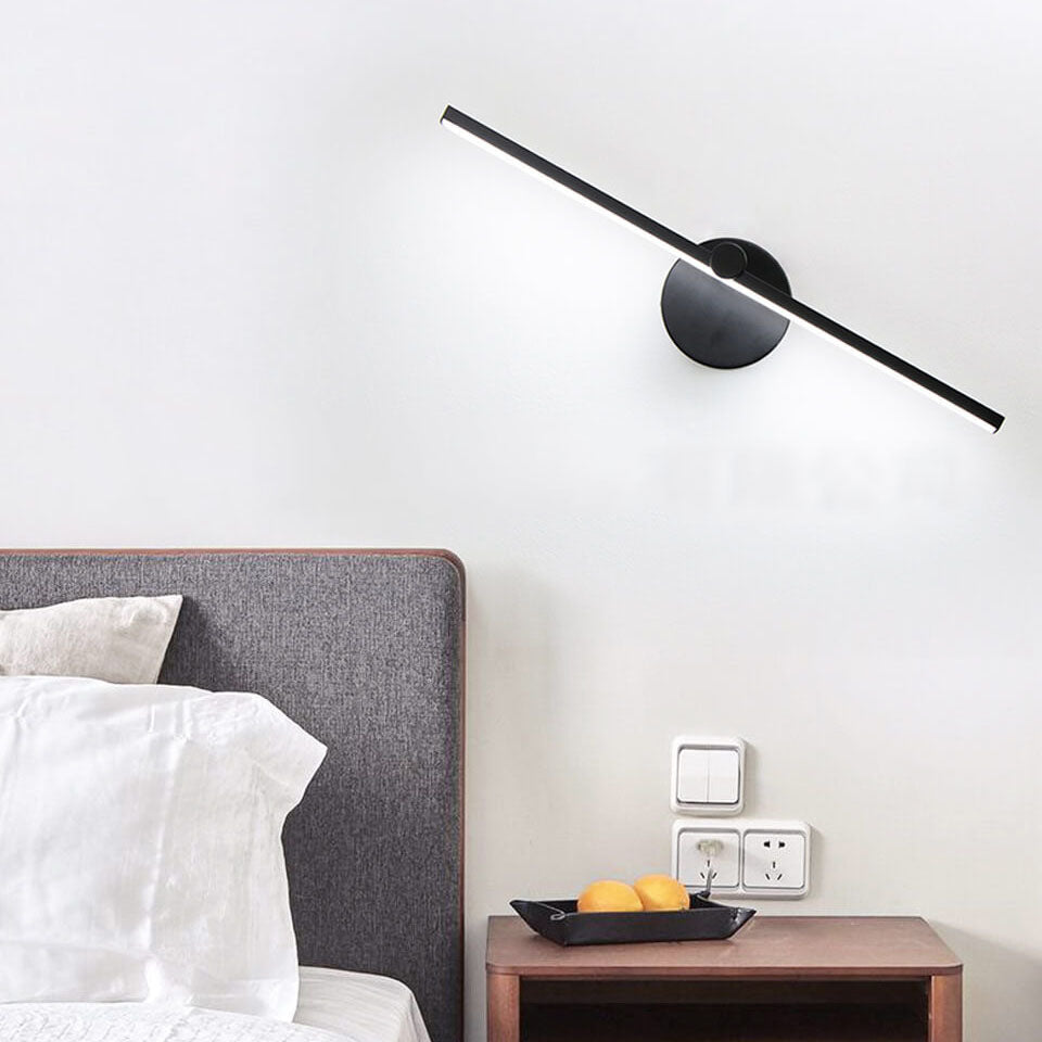 Nordic Minimalist Aluminium Long Bar Switch LED Mirror Wall Light Lamp | Vinantica