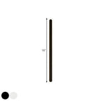Elongated Bar Bedroom Flush Wall Sconce Acrylic 16"/23.5"/31.5" W LED Nordic Wall Lamp in Warm/White Light, Black/White