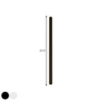 Elongated Bar Bedroom Flush Wall Sconce Acrylic 16"/23.5"/31.5" W LED Nordic Wall Lamp in Warm/White Light, Black/White