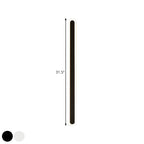 Elongated Bar Bedroom Flush Wall Sconce Acrylic 16"/23.5"/31.5" W LED Nordic Wall Lamp in Warm/White Light, Black/White
