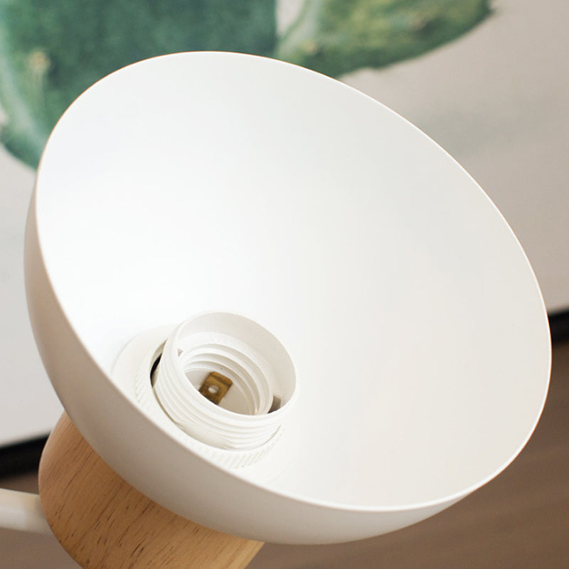 Nordic Style Sconce Light Dome 1 Bulb Metal & Wood Wall Light with Bird for Kid Bedroom