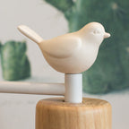 Nordic Style Sconce Light Dome 1 Bulb Metal & Wood Wall Light with Bird for Kid Bedroom