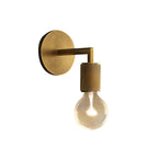 Bronze Armed Wall Sconce Light Postmodern Single Metal/Clear Glass Wall Lamp with/without Disc/Sphere/Cone Shade