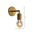Bronze Armed Wall Sconce Light Postmodern Single Metal/Clear Glass Wall Lamp with/without Disc/Sphere/Cone Shade