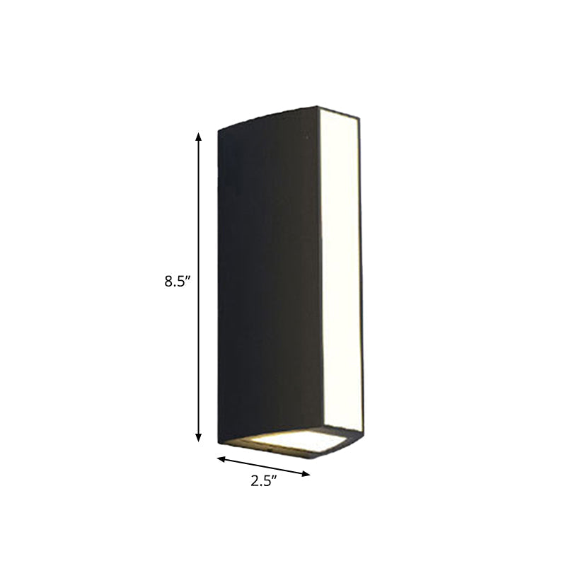 Black Triangle Prism Wall Light Modern Metal Small/Medium/Large LED Flush Mount Wall Sconce in Warm/White Light