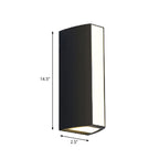 Black Triangle Prism Wall Light Modern Metal Small/Medium/Large LED Flush Mount Wall Sconce in Warm/White Light