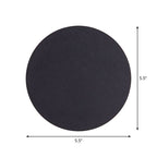 Round/Square Flush Mount Wall Lamp Minimalist Aluminum Hallway LED Sconce Light in Black