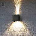 Cube/Triangle/Cylinder Wall Lamp Fixture Nordic Metal Black Up and Down LED Wall Sconce for Outdoor