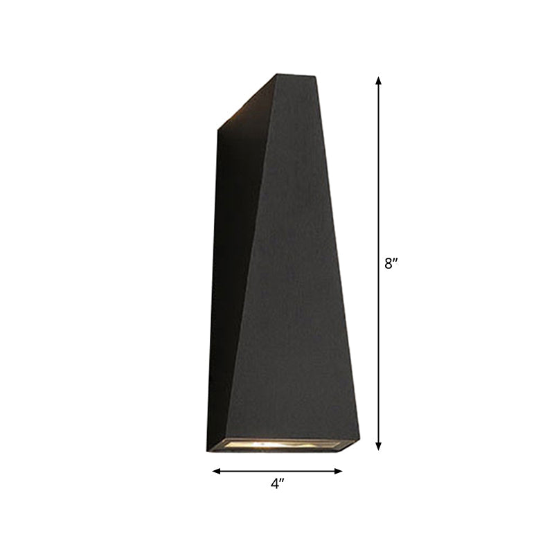 Cube/Triangle/Cylinder Wall Lamp Fixture Nordic Metal Black Up and Down LED Wall Sconce for Outdoor