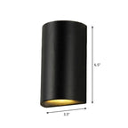 Cube/Triangle/Cylinder Wall Lamp Fixture Nordic Metal Black Up and Down LED Wall Sconce for Outdoor