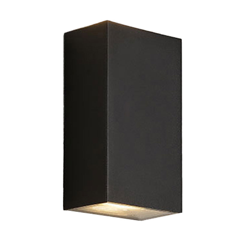 Cube/Triangle/Cylinder Wall Lamp Fixture Nordic Metal Black Up and Down LED Wall Sconce for Outdoor