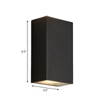 Cube/Triangle/Cylinder Wall Lamp Fixture Nordic Metal Black Up and Down LED Wall Sconce for Outdoor