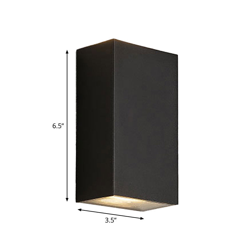 Cube/Triangle/Cylinder Wall Lamp Fixture Nordic Metal Black Up and Down LED Wall Sconce for Outdoor