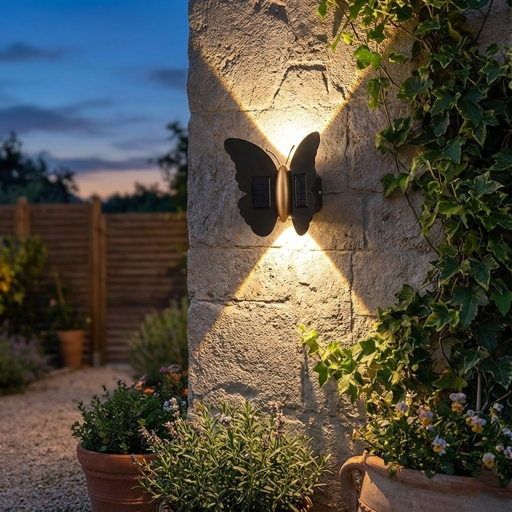Butterfly Life Solar Powered Outdoor Lamp