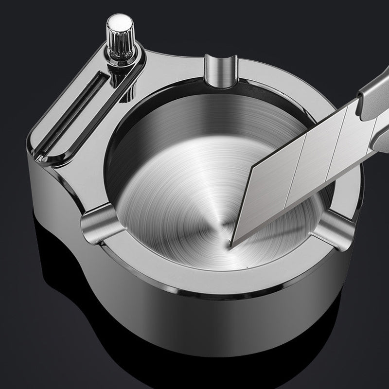 Retro Metal Ashtray, Cigarette Lighter