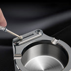 Retro Metal Ashtray, Cigarette Lighter