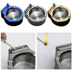 Retro Metal Ashtray, Cigarette Lighter