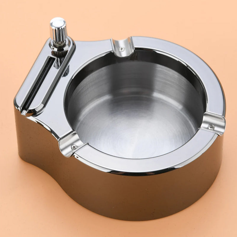 Retro Metal Ashtray, Cigarette Lighter