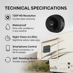Wireless HD rearview camera for motorhomes, trucks, and trailers with night vision