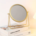 VintageGlow – Adjustable Makeup Mirror with Iron Frame