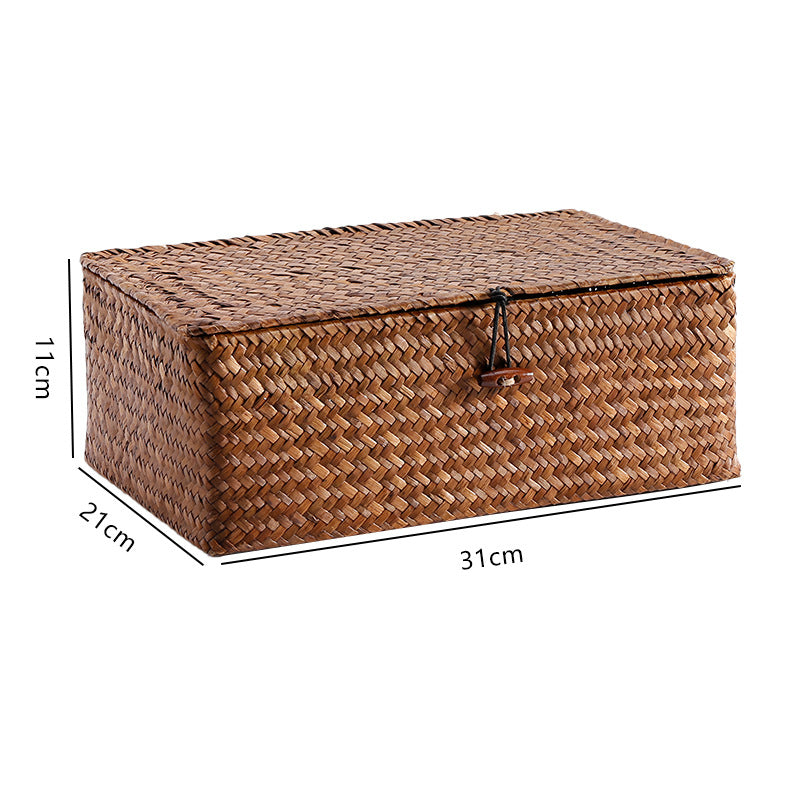 Handwoven Storage Box With Lid