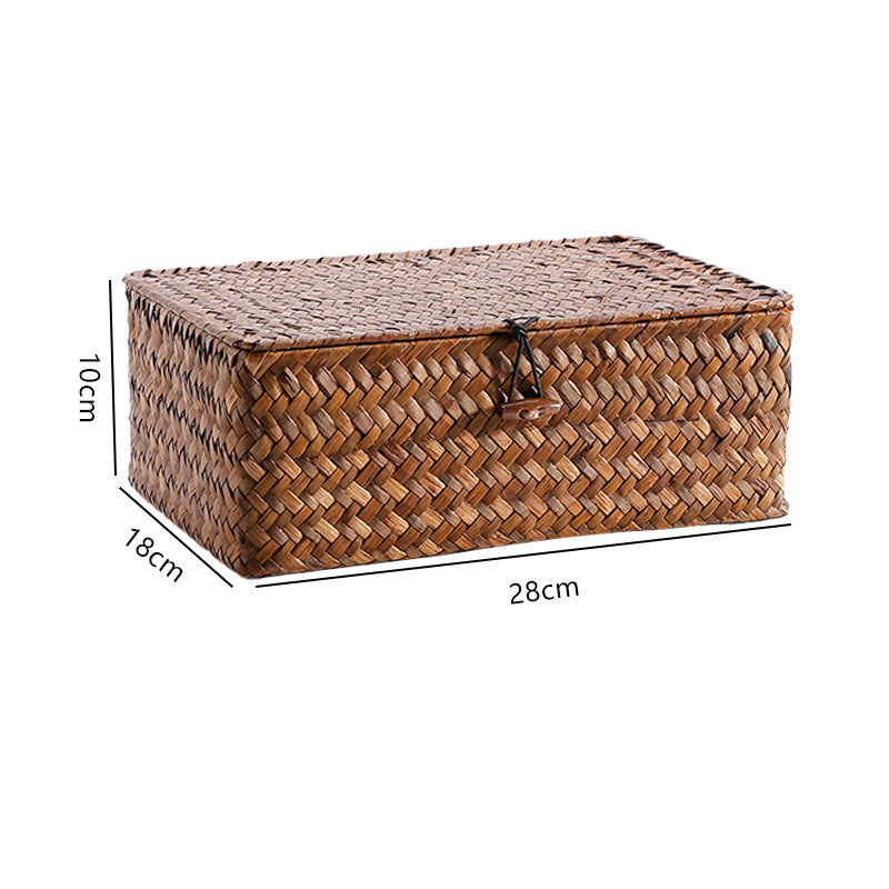 Handwoven Storage Box With Lid
