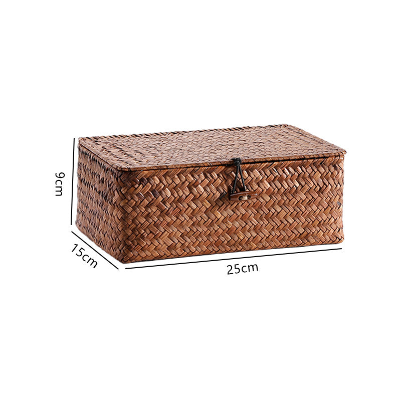 Handwoven Storage Box With Lid
