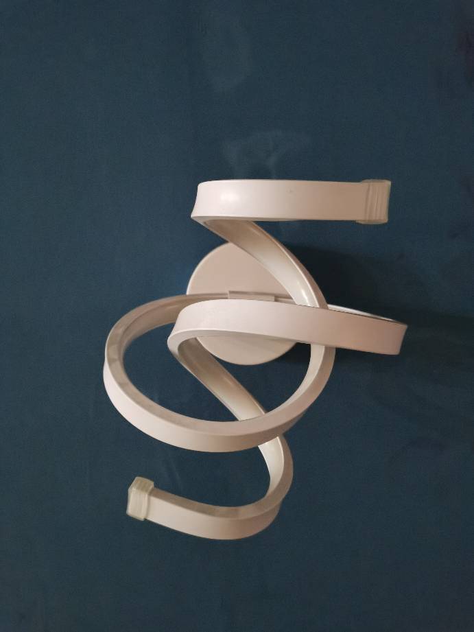 Ivory Ribbon Wall Light Sconce Minimalism LED Acrylic Wall Mounted Lighting for Bedroom