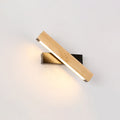 Linear Reading Wall Light Modern Wooden Rotatable LED Bedroom Sconce Lighting Fixture
