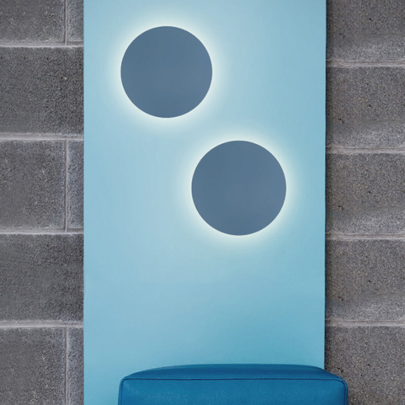 Nordic Style Macaron Colored Wall Light Round Metal Wall Sconce for Stair Foyer