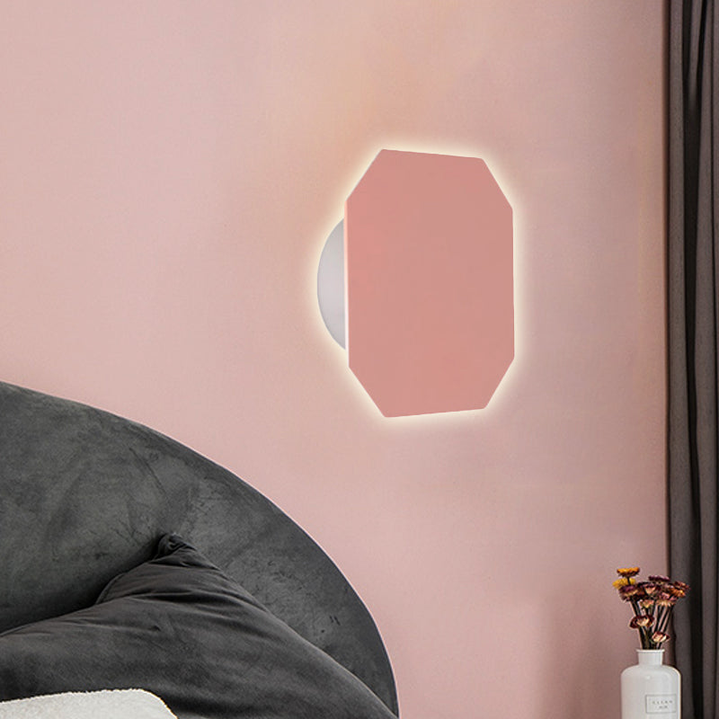 Nordic Style Macaron Colored Wall Light Round Metal Wall Sconce for Stair Foyer