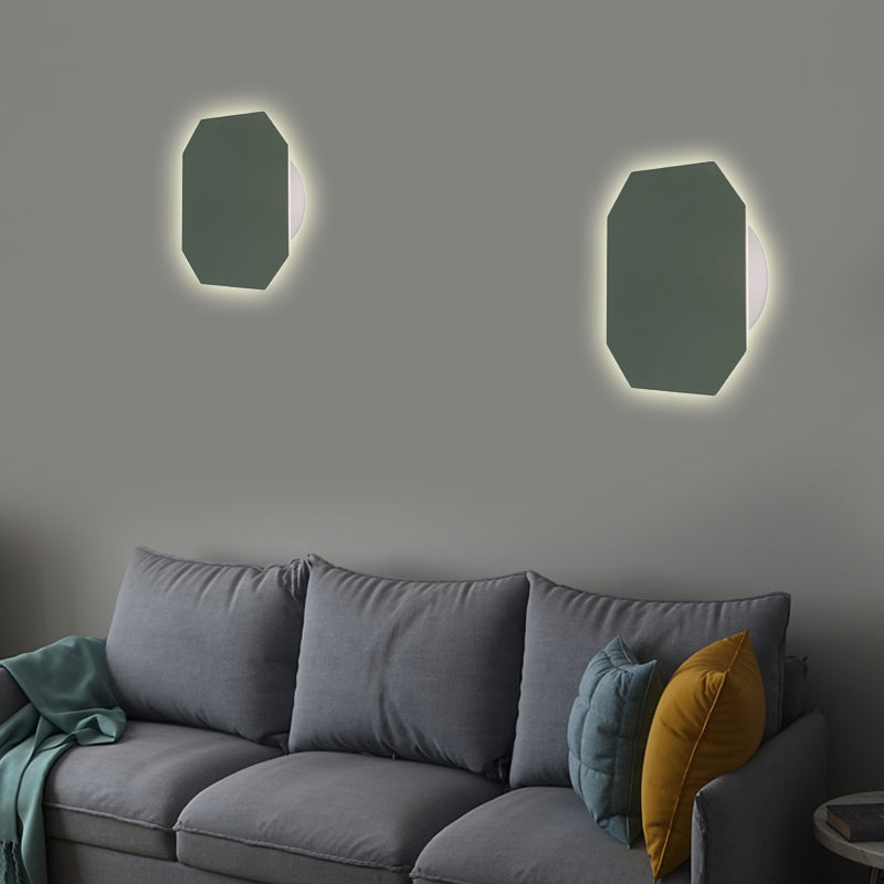 Nordic Style Macaron Colored Wall Light Round Metal Wall Sconce for Stair Foyer