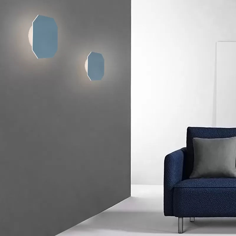 Nordic Style Macaron Colored Wall Light Round Metal Wall Sconce for Stair Foyer