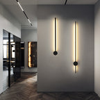 Slim Tube Shaped Sconce Lighting Contemporary Metal Living Room LED Wall Light Fixture
