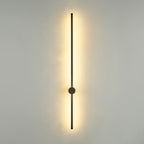 Slim Tube Shaped Sconce Lighting Contemporary Metal Living Room LED Wall Light Fixture