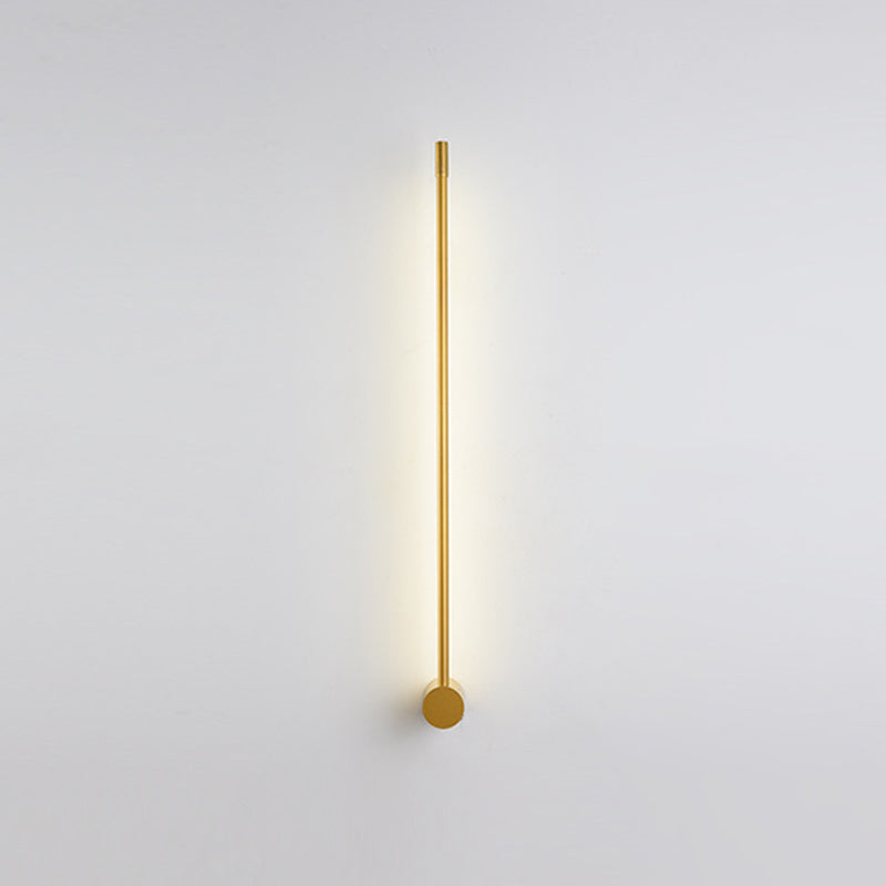 Slim Tube Shaped Sconce Lighting Contemporary Metal Living Room LED Wall Light Fixture