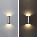 Trapezoid Shaped Wall Sconce Light Minimalist Metallic Courtyard LED Wall Mount Lighting in Black