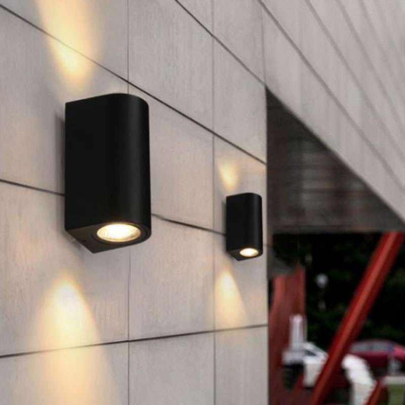 Geometrical Acrylic Wall Sconce Light Minimalist Black LED Wall Mount Lighting for Outdoor