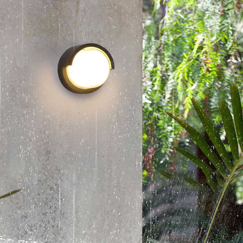 Geometrical Acrylic Wall Sconce Light Minimalist Black LED Wall Mount Lighting for Outdoor