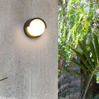 Geometrical Acrylic Wall Sconce Light Minimalist Black LED Wall Mount Lighting for Outdoor