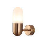 Capsule Metal Wall Sconce Light Postmodern 1 Light Black/Gray/White Wall Mounted Light for Bedroom