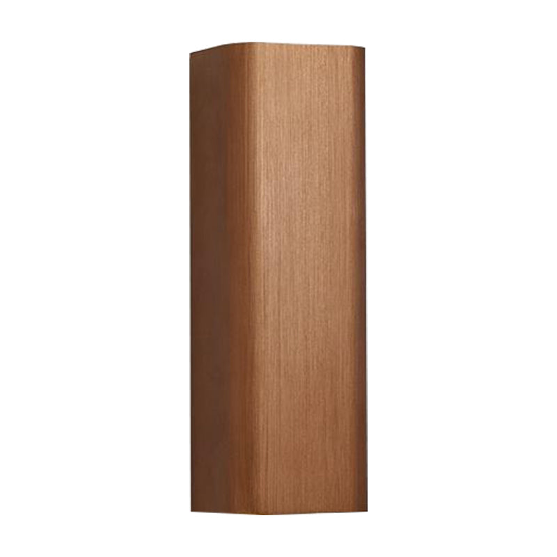 Modern Cuboid Wall Mounted Light Metal Living Room LED Up and Down Wall Sconce in Bronze/Gold/Coffee