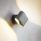 Round Edge Cuboid Wall Sconce Light Simple Metal LED Black/Grey/White Wall Mount Light for Corridor