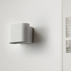 Round Edge Cuboid Wall Sconce Light Simple Metal LED Black/Grey/White Wall Mount Light for Corridor